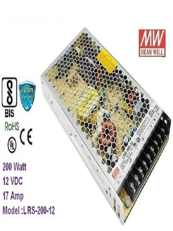 12 Volt 17 Amper Güç Kaynağı Mean Well