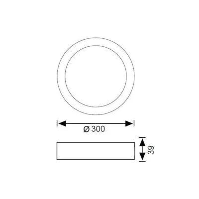 Jupiter 24w Yuvarlak Sıva Üstü Led Panel Lc454 B