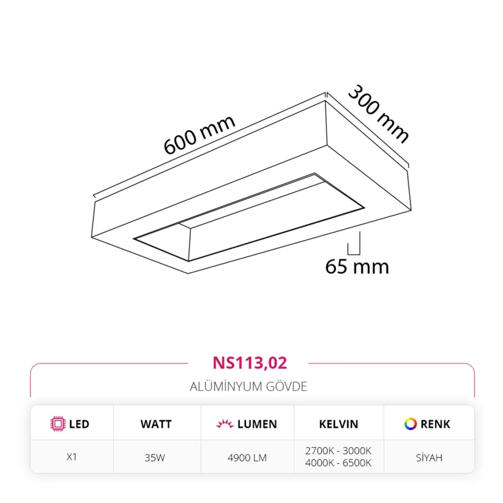 Nevo 30 X 60 Cm Linear Sarkıt Siyah Ns113 — 2. görsel