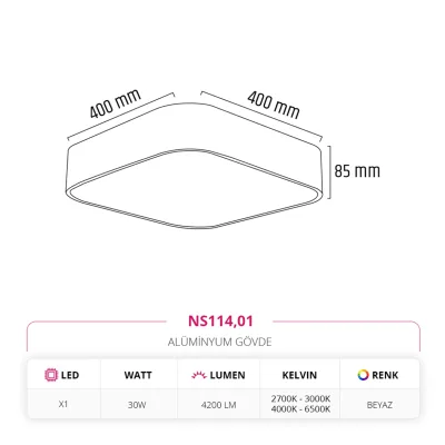 Nevo 40 Cm Led Sarkıt Beyaz Ns114