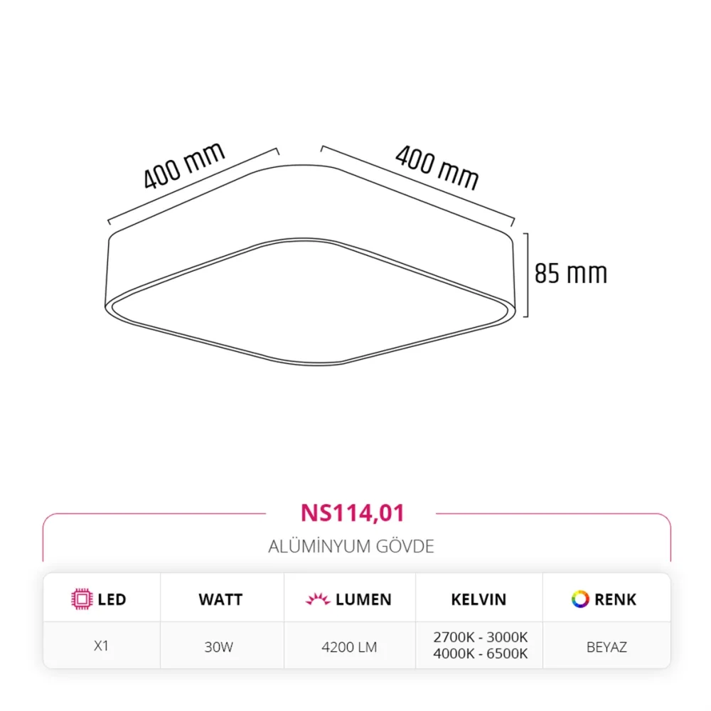 Nevo 40 Cm Led Sarkıt Beyaz Ns114 — 2. görsel