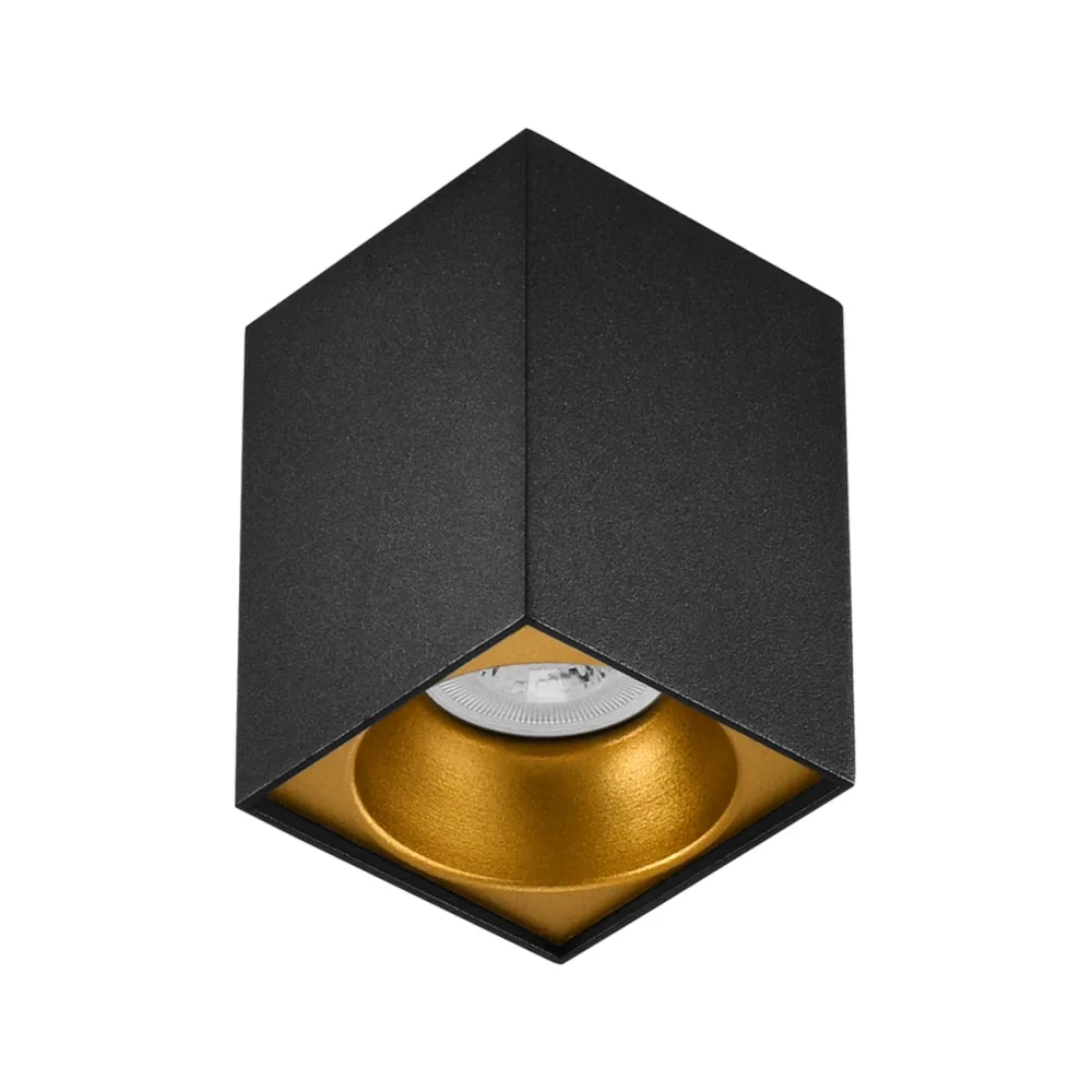 Nevo 5w Sıva Üstü Led Spot Siyah Gold Ns239