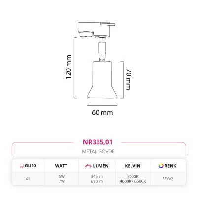 Nevo Dekoratif Ray Spot Beyaz Nr335 — 4. görsel