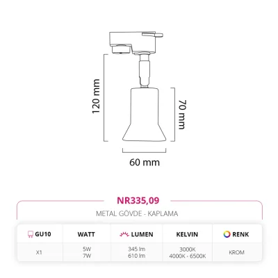 Nevo Dekoratif Ray Spot Krom Nr335 — 4. görsel