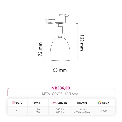 Nevo Dekoratif Ray Spot Krom Nr336 — 4. görsel