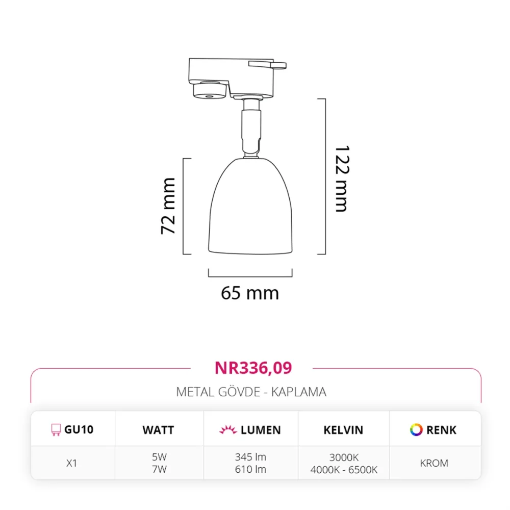 Nevo Dekoratif Ray Spot Krom Nr336 — 4. görsel