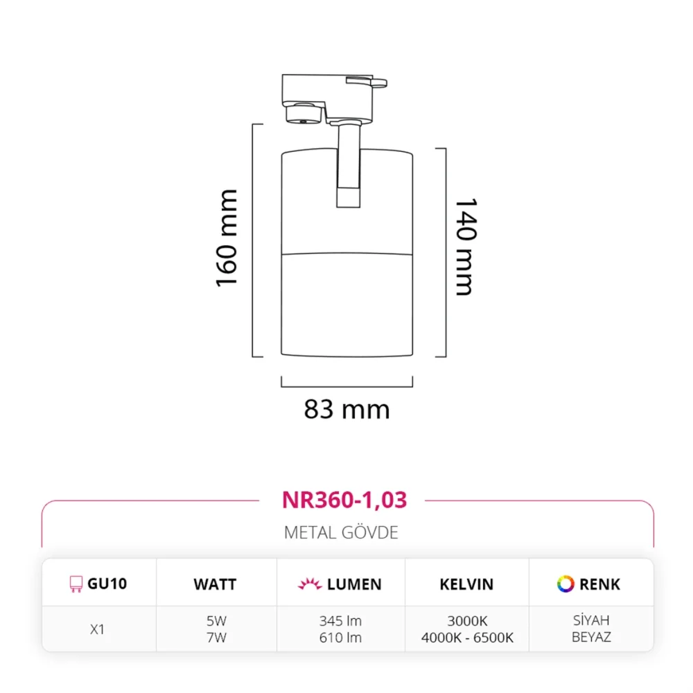 Nevo Dekoratif Ray Spot Nr360-1 — 4. görsel