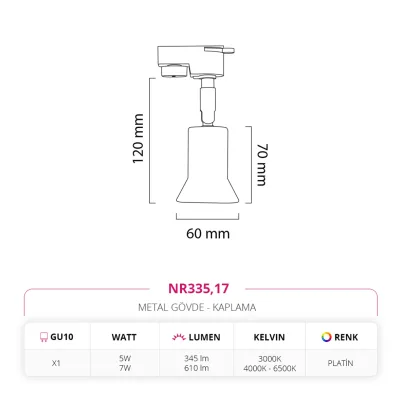 Nevo Dekoratif Ray Spot Platin Nr335 — 4. görsel