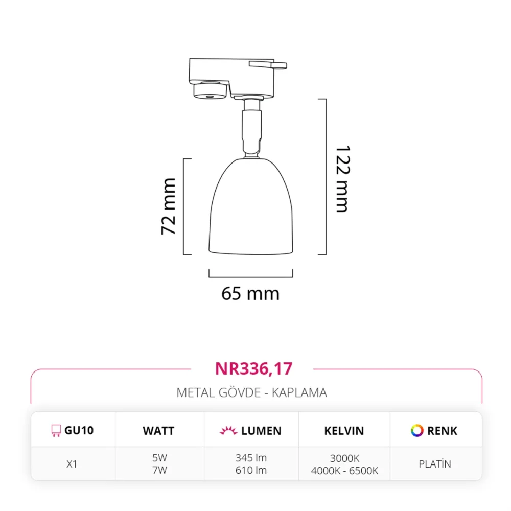 Nevo Dekoratif Ray Spot Platin Nr336 — 4. görsel