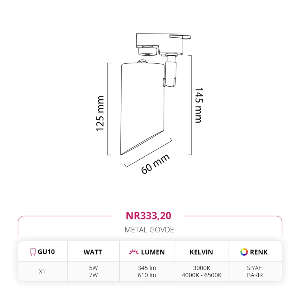 Nevo Dekoratif Ray Spot Siyah Beyaz Nr333 — 4. görsel