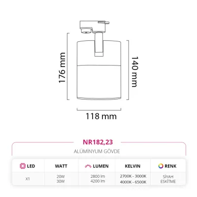 Nevo Dekoratif Ray Spot Siyah Eskitme Nr182 — 5. görsel