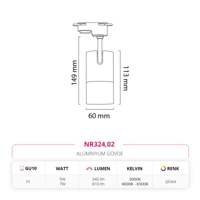 Nevo Dekoratif Ray Spot Siyah Nr324 — 5. görsel