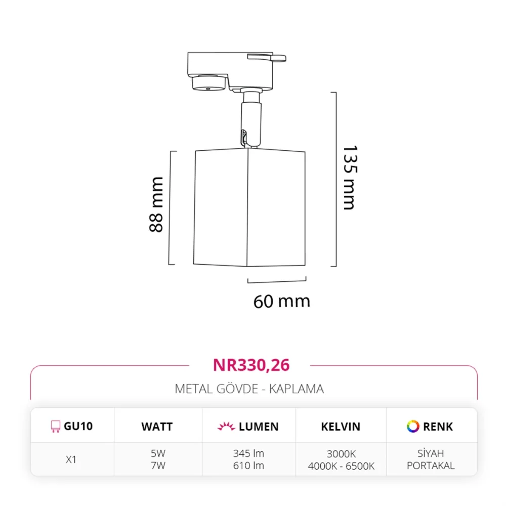 Nevo Dekoratif Ray Spot Siyah Portakal Nr330 — 4. görsel