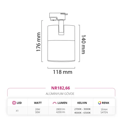 Nevo Dekoratif Ray Spot Siyah Saten Nr182 — 4. görsel