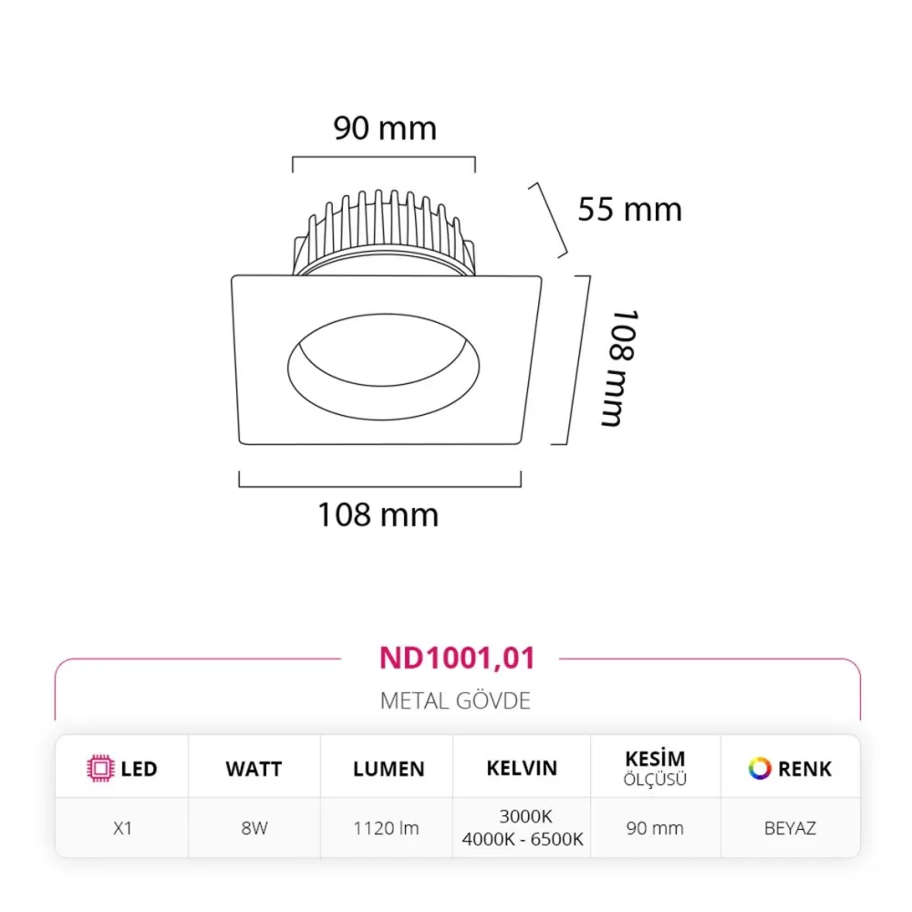 Nevo Sıva Altı Led Spot Beyaz Nd1001 — 4. görsel