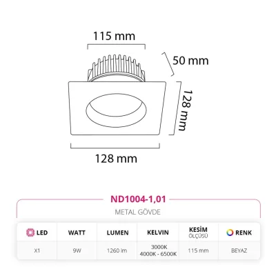 Nevo Sıva Altı Led Spot Beyaz Nd1004-1 — 4. görsel