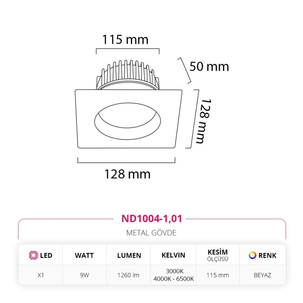Nevo Sıva Altı Led Spot Beyaz Nd1004-1 — 4. görsel