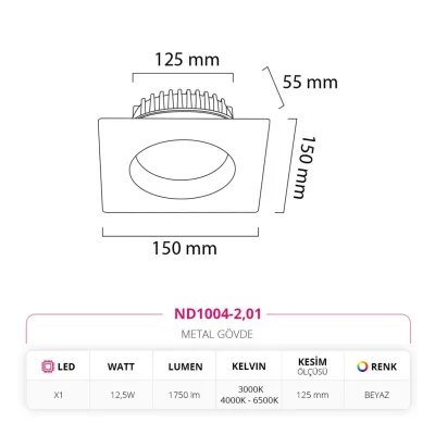 Nevo Sıva Altı Led Spot Beyaz Nd1004-2 — 4. görsel