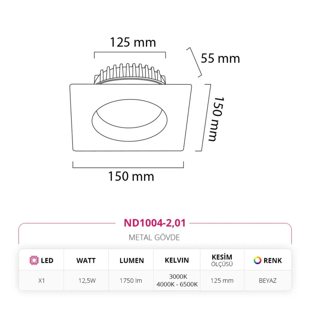 Nevo Sıva Altı Led Spot Beyaz Nd1004-2 — 4. görsel