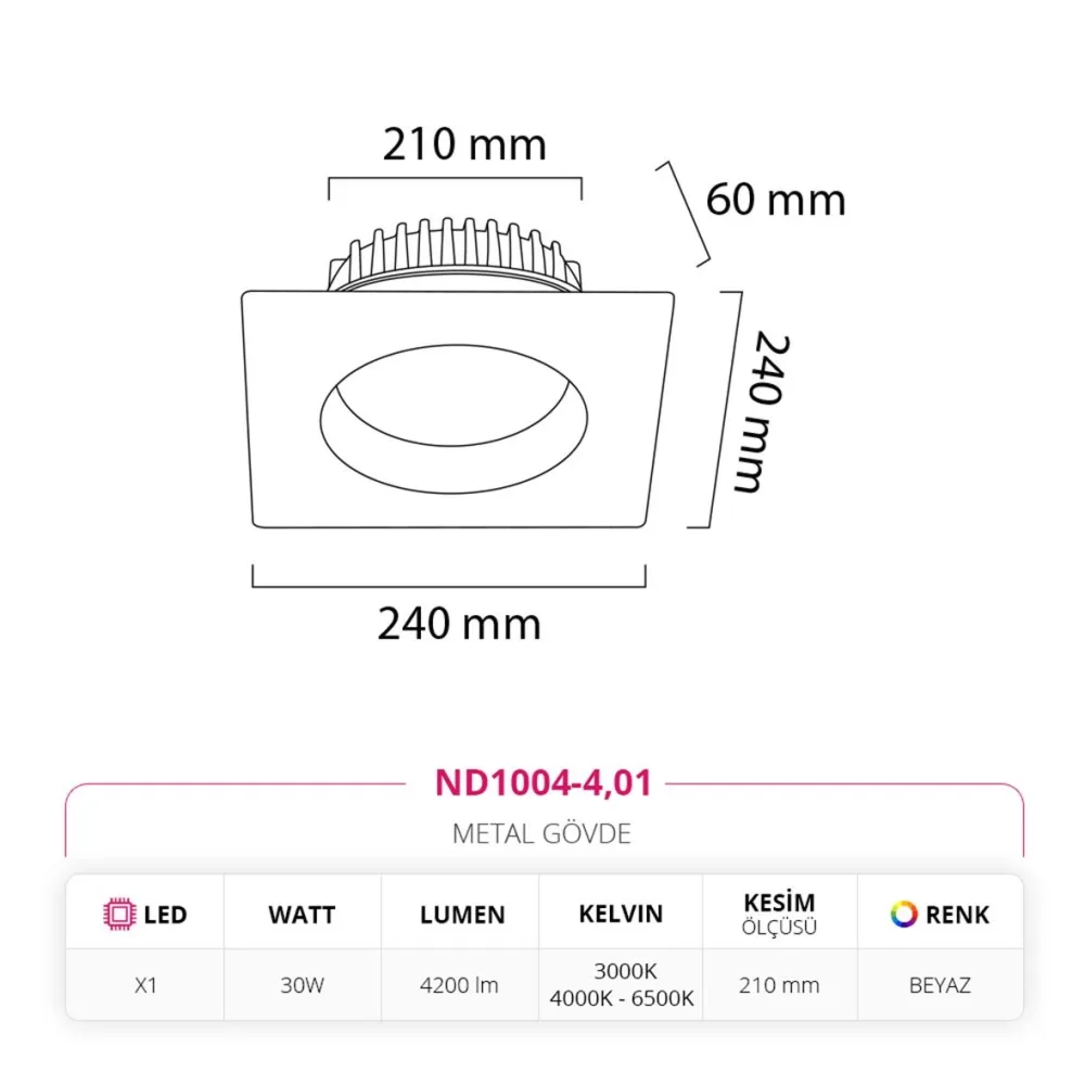 Nevo Sıva Altı Led Spot Beyaz Nd1004-4 — 4. görsel