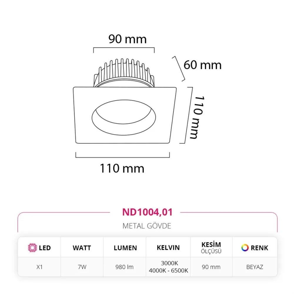 Nevo Sıva Altı Led Spot Beyaz Nd1004 — 4. görsel
