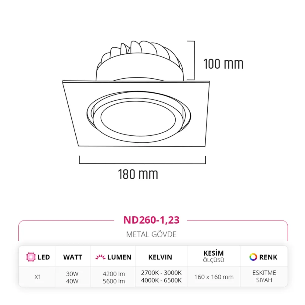 Nevo Sıva Altı Led Spot Eskitme Nd260-1 — 5. görsel