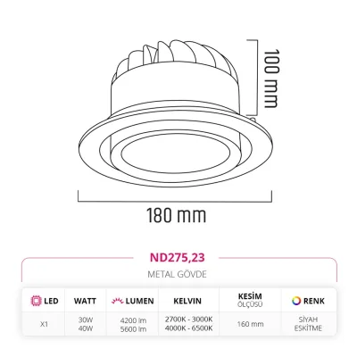 Nevo Sıva Altı Led Spot Eskitme Nd275 — 4. görsel