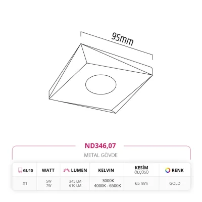 Nevo Sıva Altı Led Spot Gold Nd346 — 2. görsel