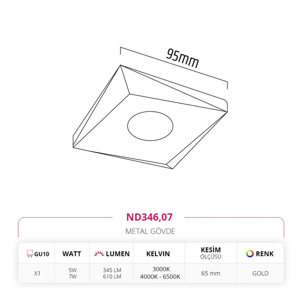 Nevo Sıva Altı Led Spot Gold Nd346 — 2. görsel