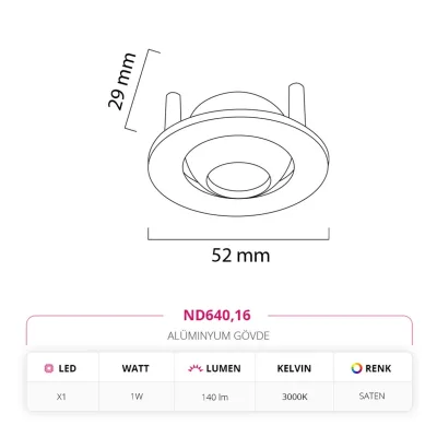 Nevo Sıva Altı Yıldız Spot Saten Nd640 — 2. görsel