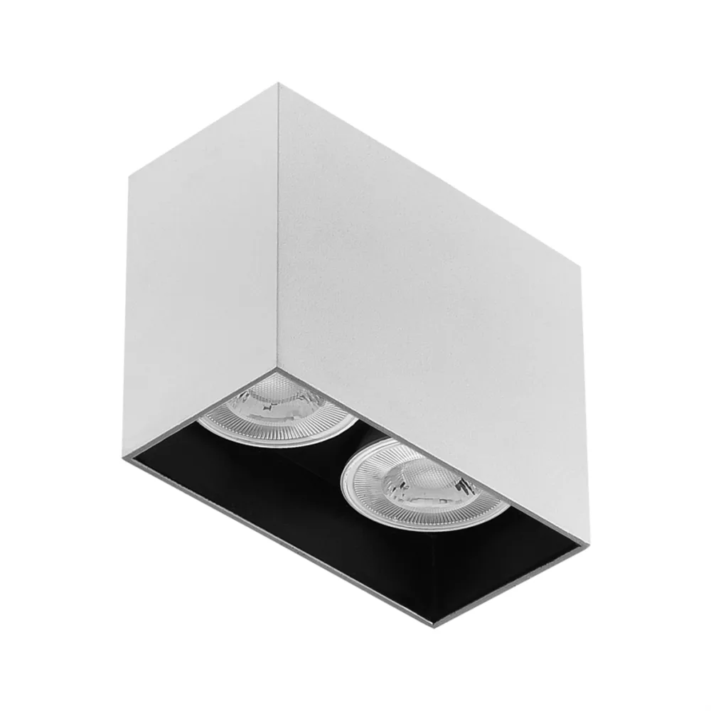 Nevo Sıva Üstü İkili Led Spot Beyaz Siyah Ns249-2