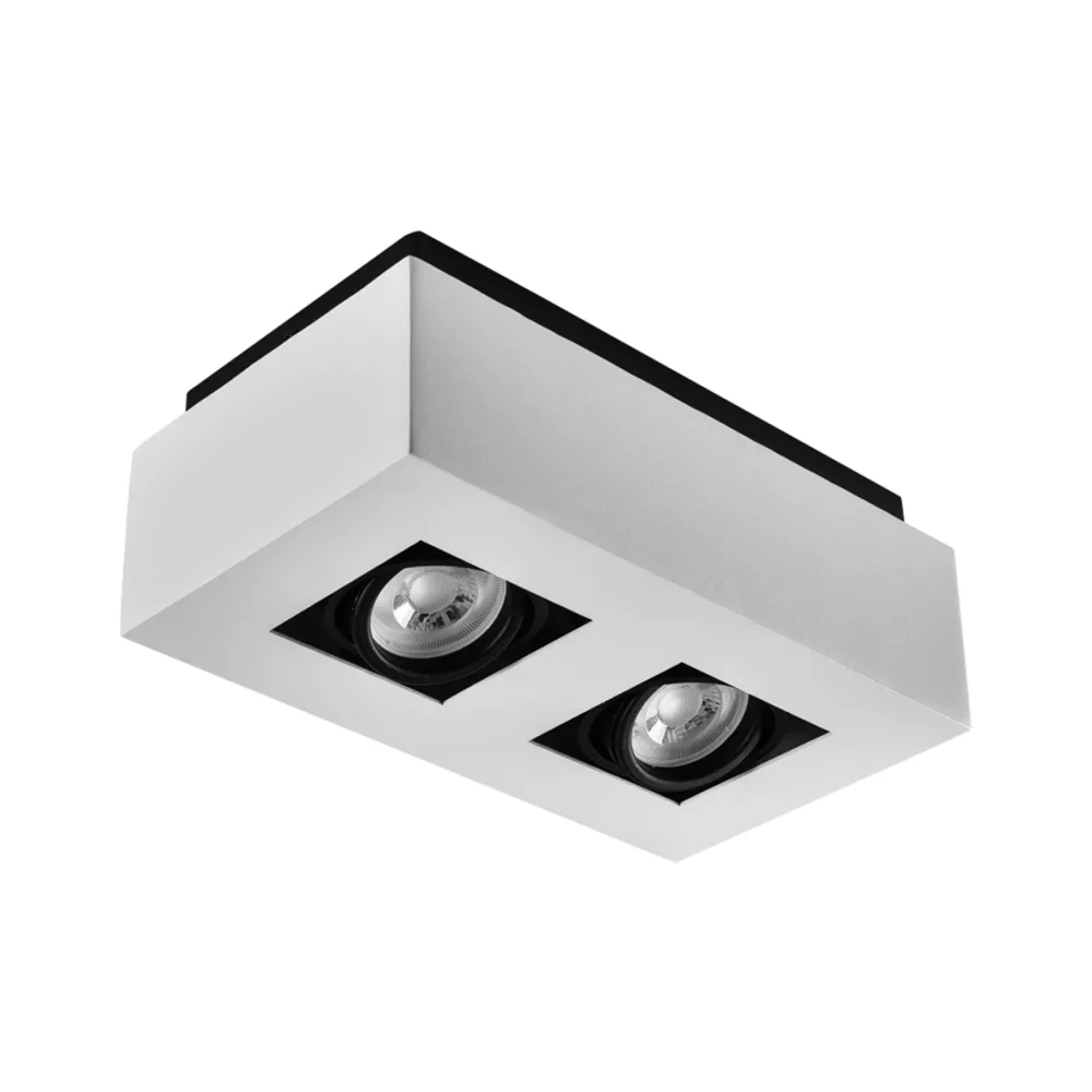 Nevo Sıva Üstü İkili Led Spot Beyaz Siyah Ns256-2