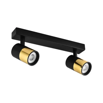 Nevo Sıva Üstü İkili Led Spot Siyah Gold Ns170-2