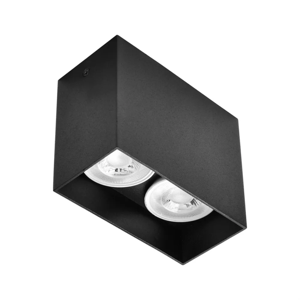 Nevo Sıva Üstü İkili Led Spot Siyah Ns249-2