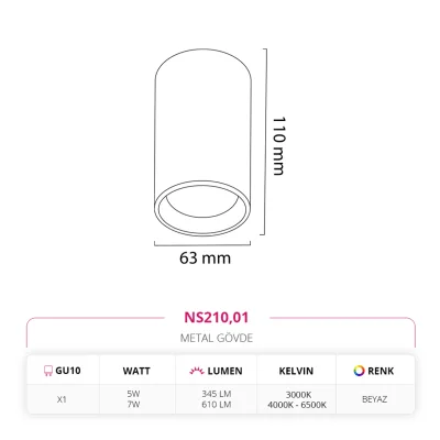 Nevo Sıva Üstü Led Spot Beyaz Ns210 — 2. görsel