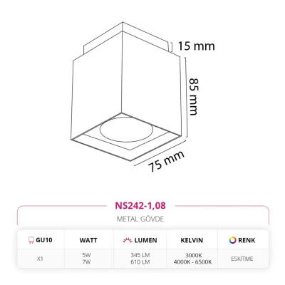 Nevo Sıva Üstü Led Spot Eskitme Ns242-1 — 3. görsel