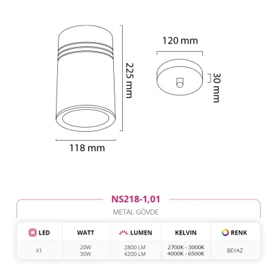 Nevo Tekli Led Sarkıt Beyaz Ns218-1